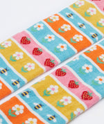 Frugi norah tights daisy fairisle print detail