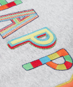 Frugi grey oversized sweater happy design front print detail