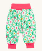Frugi green parsnip pants busy bugs design