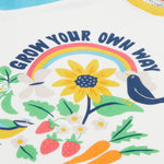 Frugi raglan long sleeve top grow your own way design details