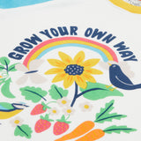 Frugi raglan long sleeve top grow your own way design details