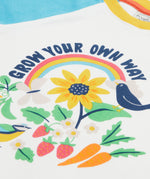 Frugi raglan long sleeve top grow your own way design details