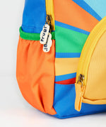 Frugi backpack rainbow sun side pocket detail