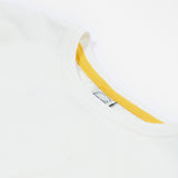Frugi kids white short sleeve t-shirt collar detail