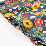 Frugi navy skater dress potager garden frill detail