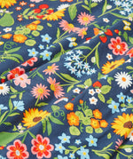 Frugi navy skater dress potager garden print detail