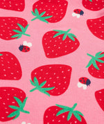 Frugi pink joggers strawberry pals print detail