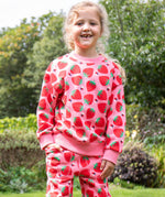 Frugi strawberry pals design joggers