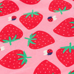 Frugi pink sweater strawberry pals print detail