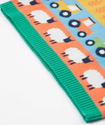 Frugi multicoloured stripe knitted tank top farm life design hem detail