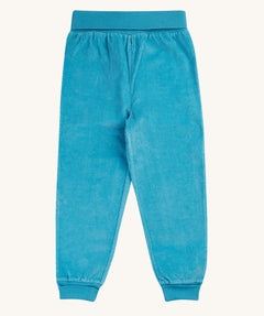 The Frugi organic cotton corduroy pull-up joggers in Boat Blue