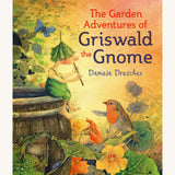 The Garden Adventures Of Griswald The Gnome by Daniela Drescher, is a fun illustrated childrens story book. The image shows Griswald Gnome playing a musical instrument whilst sat on a wooden barrel, and woodland animals listening to the music