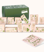 The Grapat advent calendar 2025 available at Babipur features 24 individual decorated small boxes with a matching booklet. 