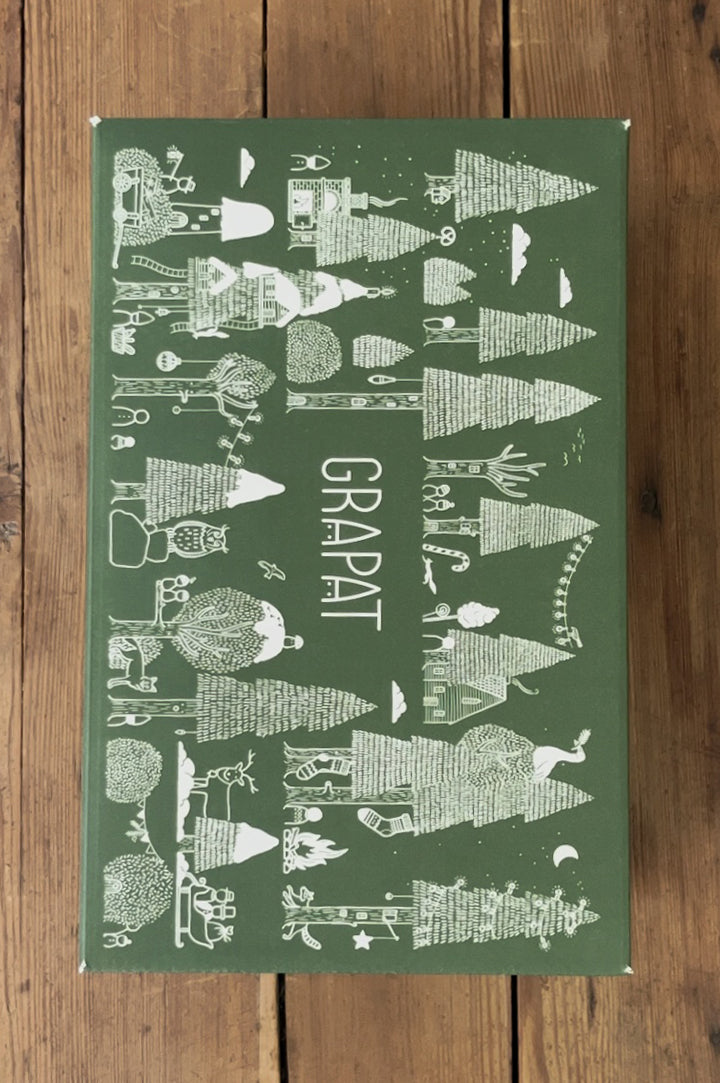 Grapat Christmas Advent Calendar 2025 - contains 24 boxes filled with wooden toys and craft activities - buy now from Babipur.
