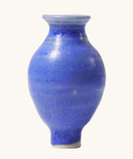 Grimm's hand painted blue vase decorative figure 