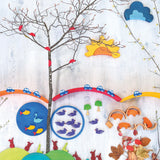 A flatlay featuring the Grimm's wooden Figures For Counting & Story Telling available at Babipur.