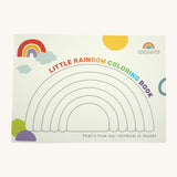 Grimms little rainbow colouring book available at Babipur showing a blank rainbow on the cover to colour in. 