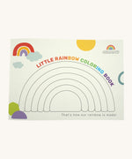 Grimms little rainbow colouring book available at Babipur showing a blank rainbow on the cover to colour in. 