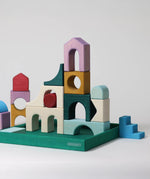 A simple construction made from different hand crafted Grimms wooden pieces 