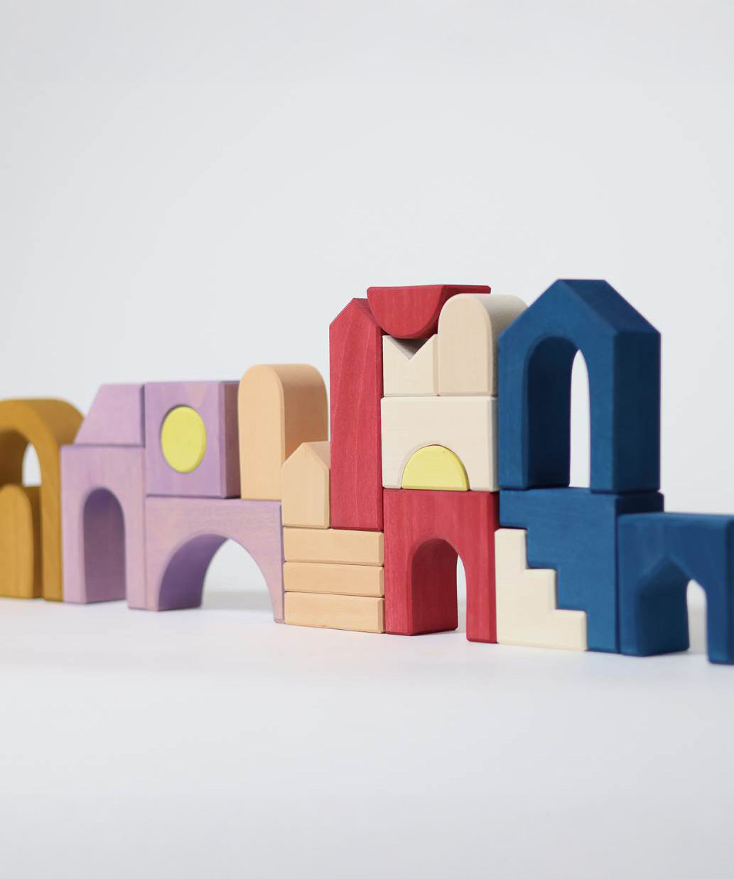 A simple build made from different Grimm's wooden panorama building set pieces 