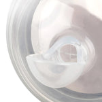 The flow section of the Generation 3 Silicone Bottle Feeding Spoon Head is in a cross, to allow food to flow easily from bottle to spoon