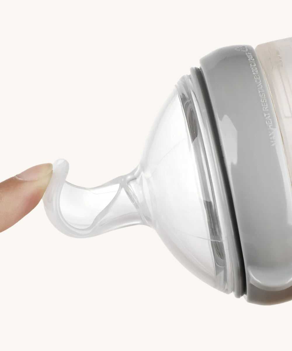 A closer look at the soft, flexable tip of the Generation 3 Silicone Bottle Feeding Spoon Head