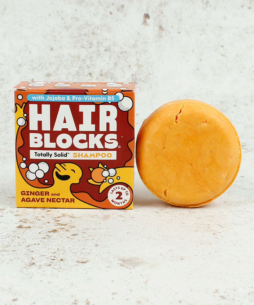 Ginger and Agave Nectar Hair Blocks Solid Shampoo Bar