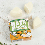 Shower Blocks 1/4 Bar Sample - Sweet Orange & Bergamot with their cardboard box