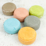 Hair Blocks Solid Shampoo Bar without packaging, laid next to each other