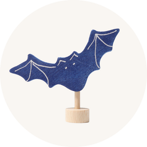 Grimm's Wooden Bat Decorative Figure for Celebration Ring - to represent Halloween and Autumnal decorations at Babipur.
