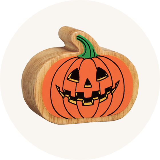 Lanka Kade wooden pumpkin toy to represent Halloween toys and crafts at Babipur.