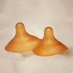 Hevea Natural Rubber Nipple Shields - 2 Pack side view. 