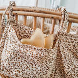 Hevea Natural Rubber Nipple Shields - 2 Pack in a hanging fabric organiser bag. 