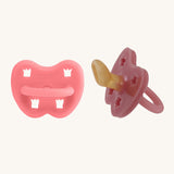 Hevea Orthodontic Baby Pacifier 2 Pack - 3-36 Months in Lychee and Guava Colours