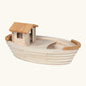 Holztiger handcrafted wooden Noah's ark with a detachable cabin and removable top deck
