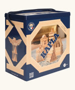 Kapla box of 120 natural unpainted wooden construction planks