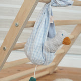 Kathe Kruse cotton musical mobile with duck rattle removable toy. 