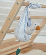 Kathe Kruse cotton musical mobile with duck rattle removable toy. 