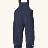 The back of the Patagonia Baby Snow Pile Bibs - New Navy