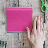 Kite Waxed Craft Paper for origami and window art, in rainbow colours 16cm squared.