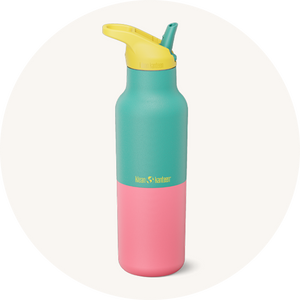Klean Kanteen Rise 16oz Insulated and Leakproof Classic Reusable Bottle in Limited Edition Turquoise Kaleidoscope colourway to represent all Klean Kanteen at Babipur.