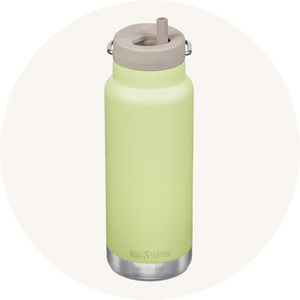 Klean Kanteen 32oz Insulated and Leakproof Reusable TKWide Flask in lime green to represent Klean Kanteen Insulated Bottles at Babipur.