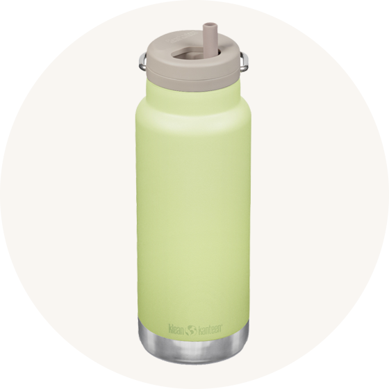 Klean Kanteen 32oz Insulated and Leakproof Reusable TKWide Flask in lime green to represent Klean Kanteen Insulated Bottles at Babipur.