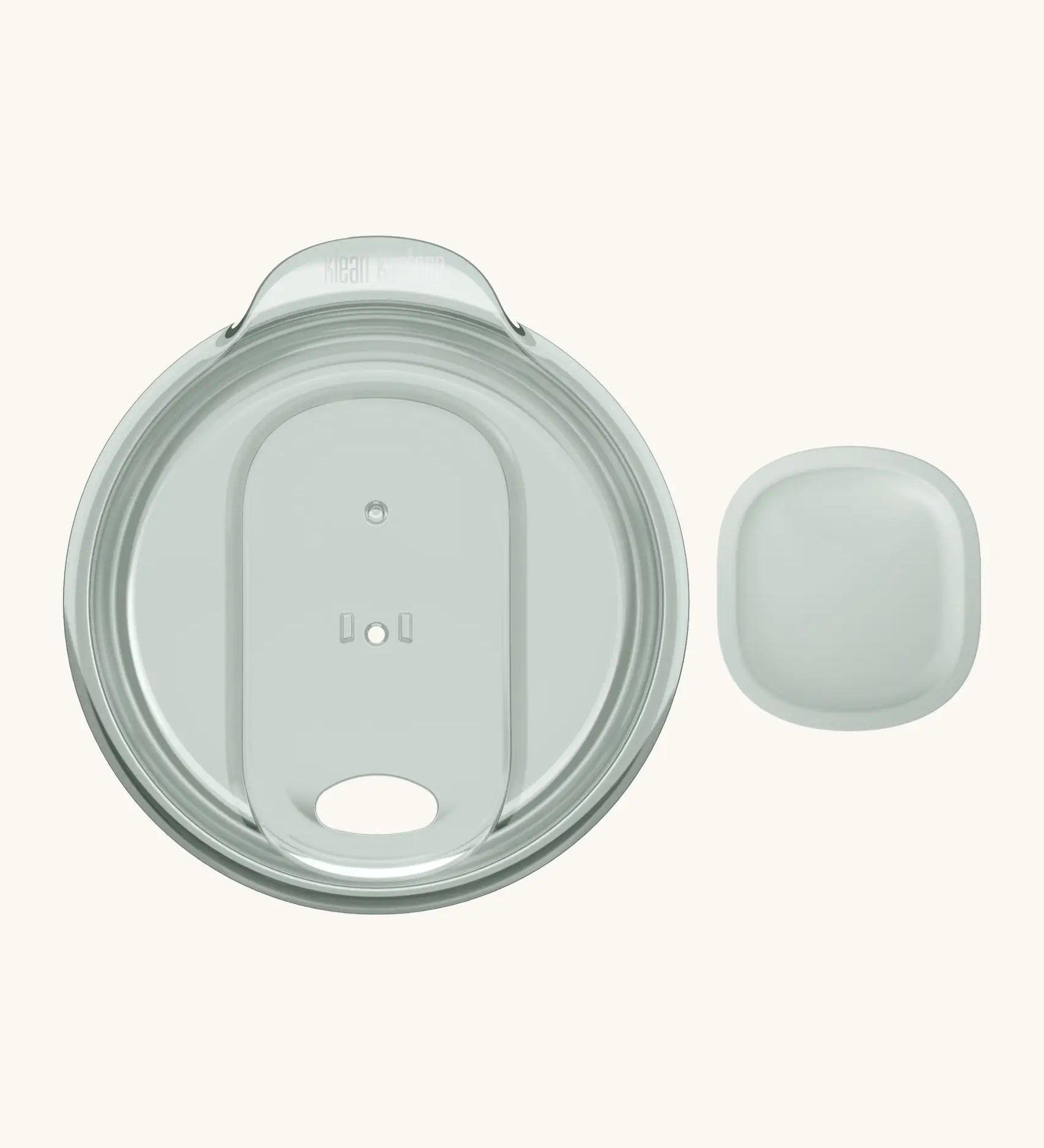Klean Kanteen dawn blue splash resistant slide lid for a rise tumbler. Features a removable sleek slider for easy sipping and cleaning