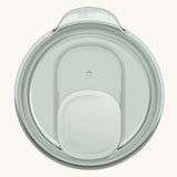 A large 90mm Klean Kanteen splash proof rise slide lid in dawn blue with the slider fully closed.