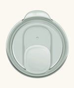 A large 90mm Klean Kanteen splash proof rise slide lid in dawn blue with the slider fully closed.
