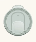 A small 78mm Klean Kanteen splash proof rise slide lid in dawn blue with the slider fully closed.