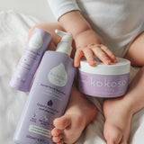Kokoso softly coconut scented organic baby range including the soft balm, body wash and coconut oil all available at Babipur.