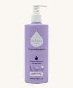 Kokoso softly coconut scented organic baby body and hair wash 200ml bottle available at Babipur. Features a push down dispenser. 