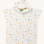 LGR Adventure Baby Hooded Beach Towel Poncho. A soft hooded poncho towel, with fun out door prints on a white fabric